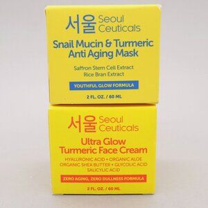 Seoul Ceuticals Ultra Glow Turmeric Cream & Snail Mucin Anti-Aging Mask Set